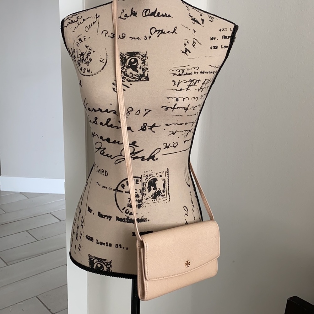 Tory Burch Pebbled Mini Wallet Cross-body Bag